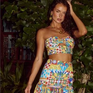 Runaway The Label Ayla Top and Ayla Skirt in Phaedra Print.